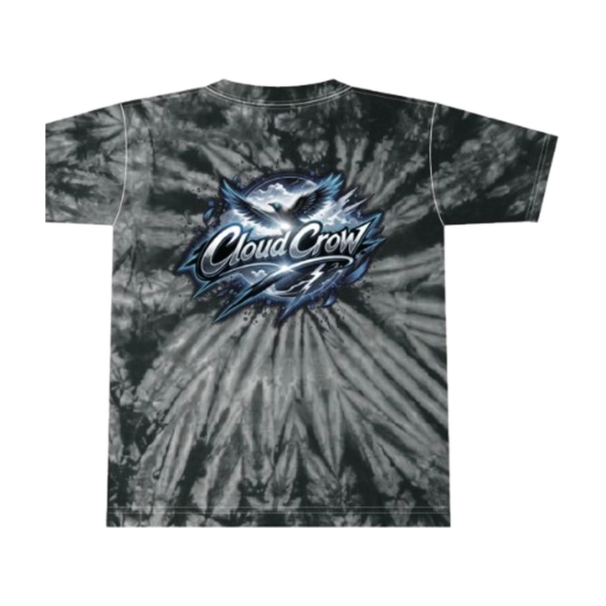 CloudCrow オリジナルTシャツ スパイラルブラック 背面